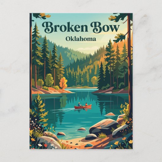 Broken Bow, Oklahoma Postkarte (Vorderseite)