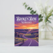 Broken Bow USA Postkarte (Stehend Vorderseite)