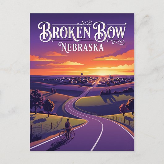 Broken Bow USA Postkarte (Vorderseite)