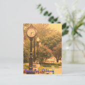 Broken Bow's Library Clock Postkarte (Stehend Vorderseite)