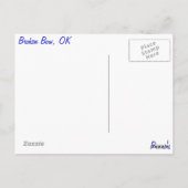 Broken Bow's Library Clock Postkarte (Rückseite)