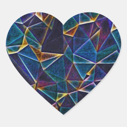 Broken Bubbles Herz-Aufkleber (Vorderseite)