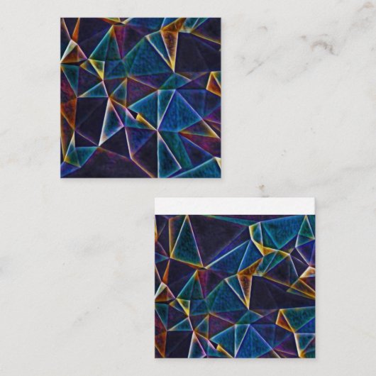 Broken Bubbles Quadratische Visitenkarte (Vorne/Hinten)