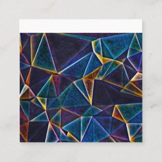 Broken Bubbles Quadratische Visitenkarte (Rückseite)