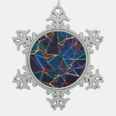 Broken Bubbles Schneeflocken Zinn-Ornament (Vorderseite)