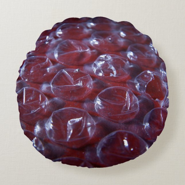 Broken Bubblewrap Rundkissen Rundes Kissen (Vorderseite)