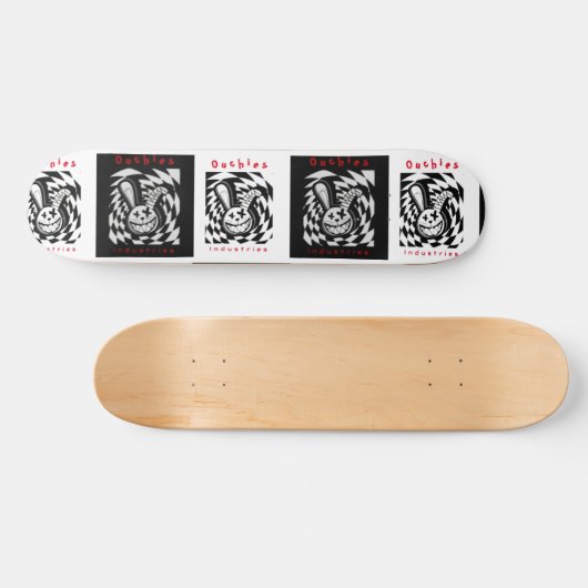 Broken Bunny checkered chaos skateboard ! (Horizontal)