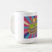 Broken But Educated Motivational Art Kaffeetasse (Vorderseite Links)