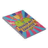 Broken But Educated Motivational Quote  Notizblock (Rechte Seite)