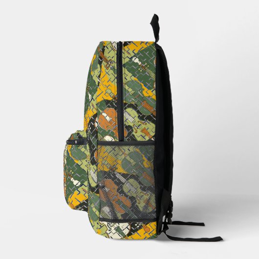 Broken Cello Pattern Bedruckter Rucksack (Rechts)