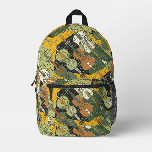 Broken Cello Pattern Bedruckter Rucksack (Vorderseite)