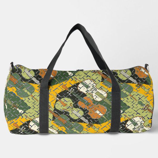 Broken Cello Pattern Duffle Bag (Vorderseite)