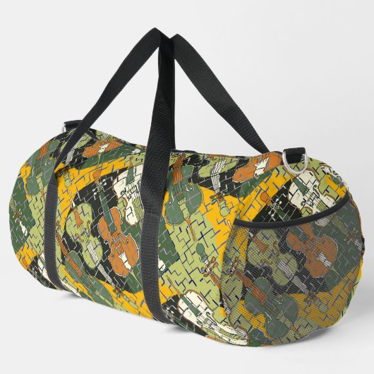 Broken Cello Pattern Duffle Bag (Rechte Ecke)