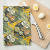 Broken Cello Pattern Geschirrtuch (Viertel Falte)