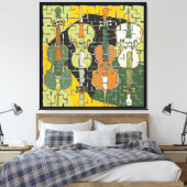 Broken Cellos Earth Tones Leinwanddruck (Insitu (Schlafzimmer))