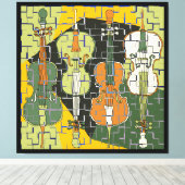 Broken Cellos Earth Tones Leinwanddruck (Insitu (Holzboden))