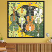 Broken Cellos Earth Tones Leinwanddruck (Insitu (Wohnzimmer))