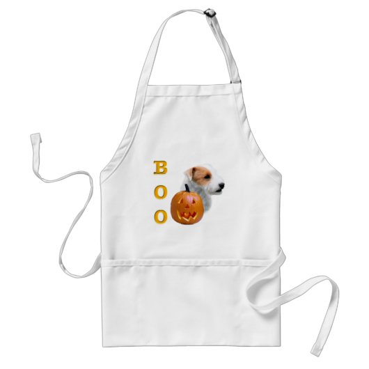 Broken coat Parson Russell Terrier Halloween BOO Schürze (Vorne)