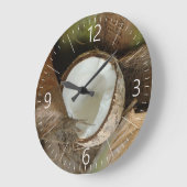 Broken coconut große wanduhr (Winkel)
