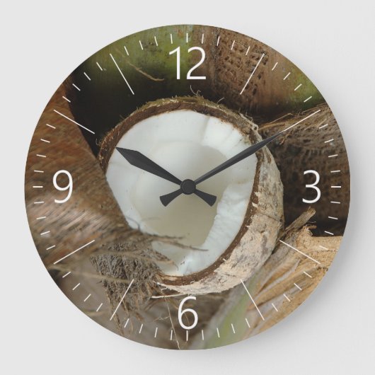 Broken coconut große wanduhr (Vorderseite)