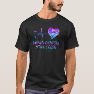 Broken Crayons immer noch Color Heartbeat Suicide T-Shirt