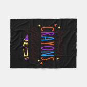Broken Crayons Still Colour Mental Health Awarenes Fleecedecke (Vorderseite (Horizontal))