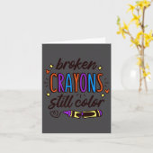 Broken Crayons Still Colour Mental Health Awarenes Karte (Gelbe Blume)