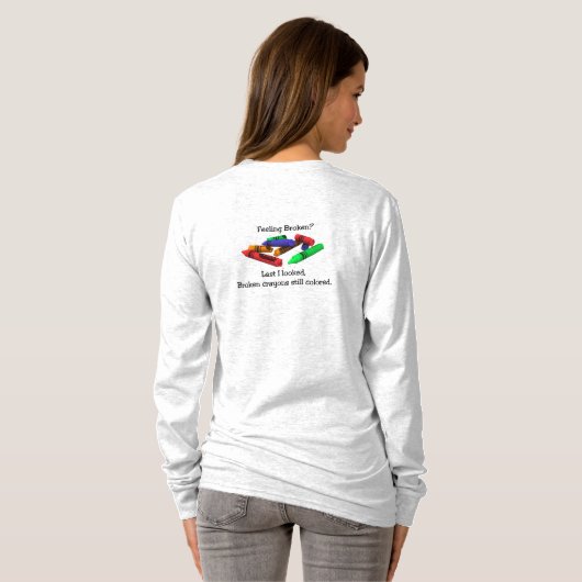 Broken Crayons Women's Basic Long Sleeve T - Shirt (Schwarz voll)