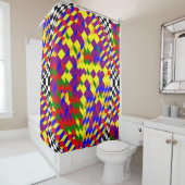 Broken Cube von Kenneth Yoncich Duschvorhang (Beispiel)