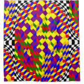 Broken Cube von Kenneth Yoncich Duschvorhang (Vorderseite)