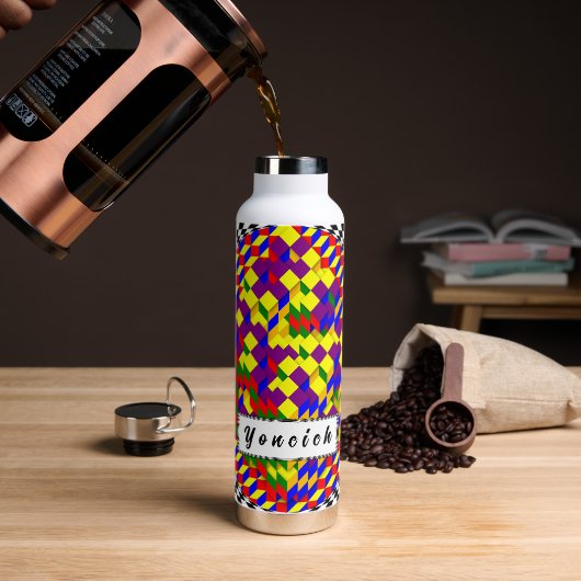 Broken Cube w/Shadow von Kenneth Yoncich Trinkflasche (Kaffee)