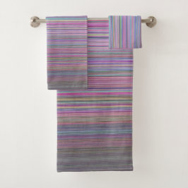 Broken Flachbildschirm TV Regenbogenstreifen Badhandtuch Set