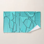 Broken Glass Aquamarin Badhandtuch Set (Handtuch)