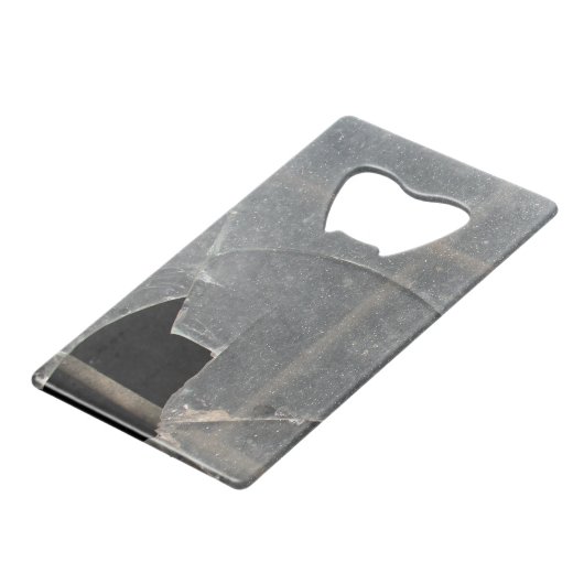 Broken Glass Geldkarten Flaschenöffner (Rückseite Schrägansicht)