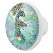 Broken Glass Peacock Keramikknauf (Rechts)