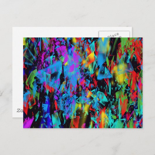 Broken Glass Postkarte (Vorne/Hinten)