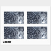 Broken Glass Rechteckiger Aufkleber (Blatt)