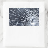 Broken Glass Rechteckiger Aufkleber (Tasche)