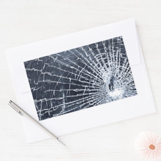 Broken Glass Rechteckiger Aufkleber (Umschlag)