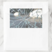 Broken Glass Rechteckiger Aufkleber (Tasche)