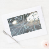 Broken Glass Rechteckiger Aufkleber (Umschlag)