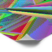 Broken Glass Ruptured Mirror Line Art Poster (Ecke)