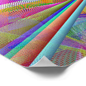 Broken Glass Shattered Mirror Line Art Poster (Ecke)