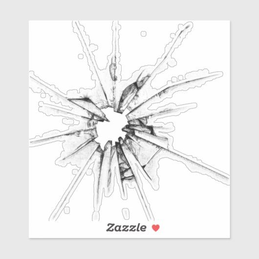 Broken Glass Sticker (Blatt)