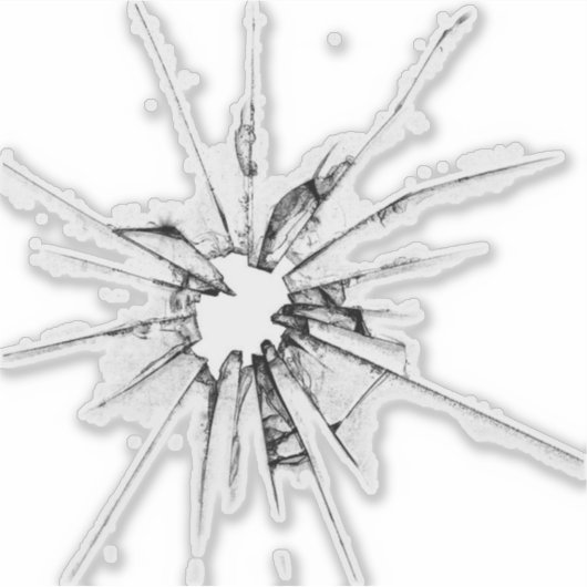 Broken Glass Sticker (Vorderseite)