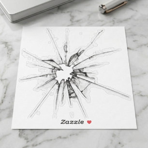 Broken Glass Sticker