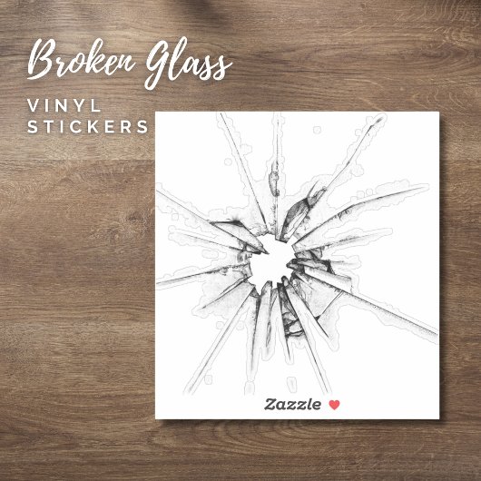 Broken Glass Sticker