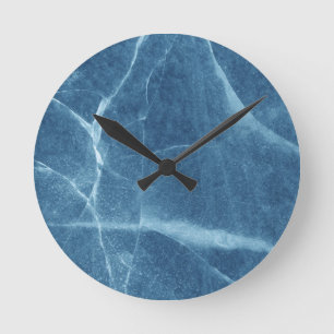 Broken Glass Wallpaper Runde Wanduhr