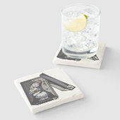 Broken Gnome Steinuntersetzer (Seitenansicht)