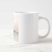 "Broken Grid" Japandi Linen Pattern | Faded Wabi-S Jumbo-Tasse (Rechts)